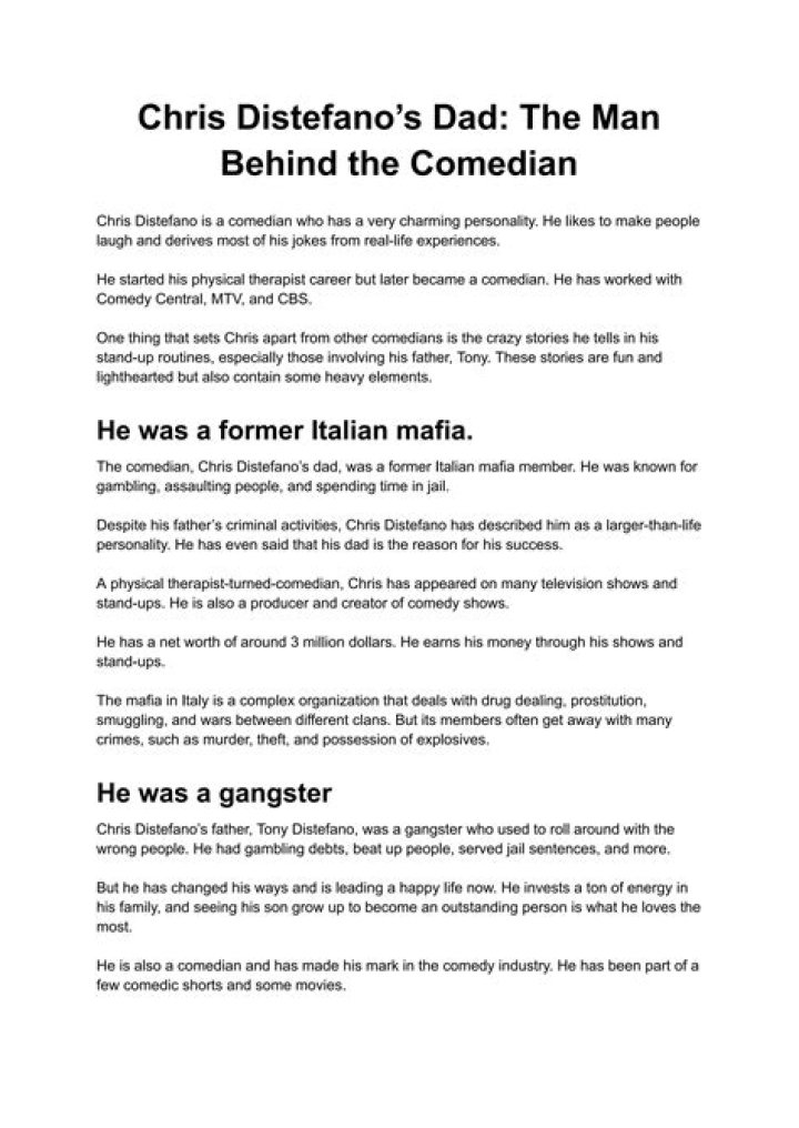 Understanding Chris Distefano's Journey as a Father